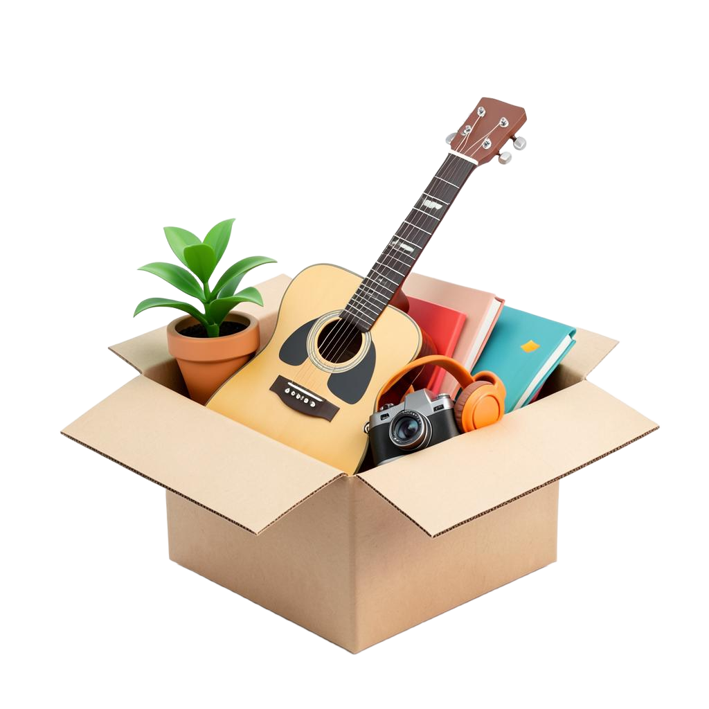 A box of items ready to Marcha